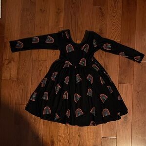 Kyte Baby Clementine Rainbow Twirl Dress, 3T